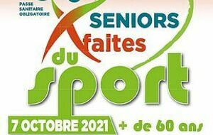 Seniors, faites du sport : Jeudi 7 octobre 2021
